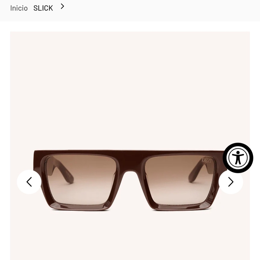 DEZI Men's Rectangular Sunglasses in Brown